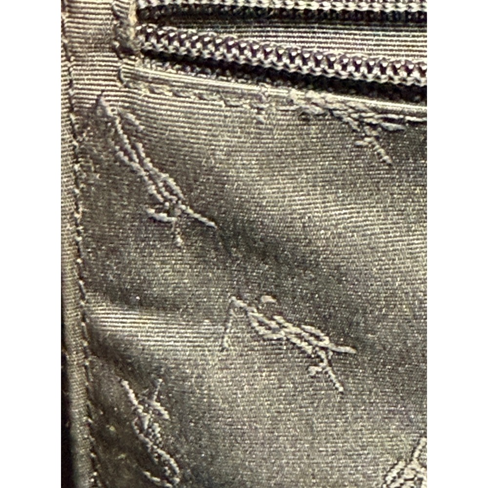 Yves Saint Laurent Vintage Shoulder Bag Black Textured Leather Luxury Retro - Picture 10 of 12